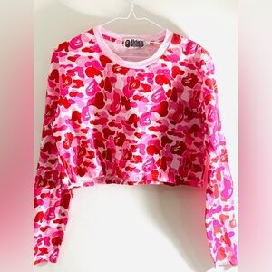 A Bathing Ape (BAPE) cropped long sleeve top